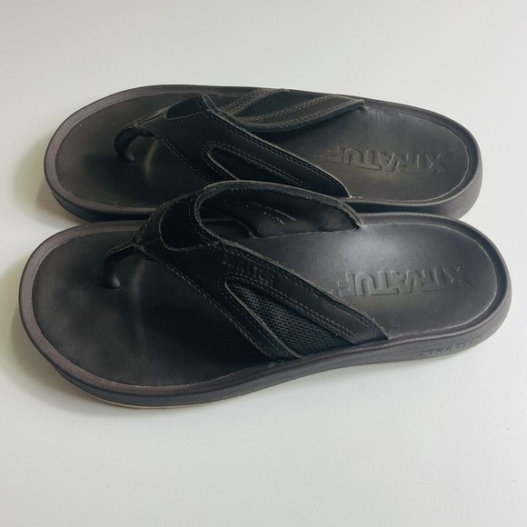 XtraTuf Brown Slip Resistant Sandals Slip On Shoes Flip Flops Women 10 Mens 8 41 - Picture 1 of 5